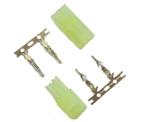 EP Product Mini-Tamiya Stecker/Buchse, zum Crimpen – metallisch, weiss