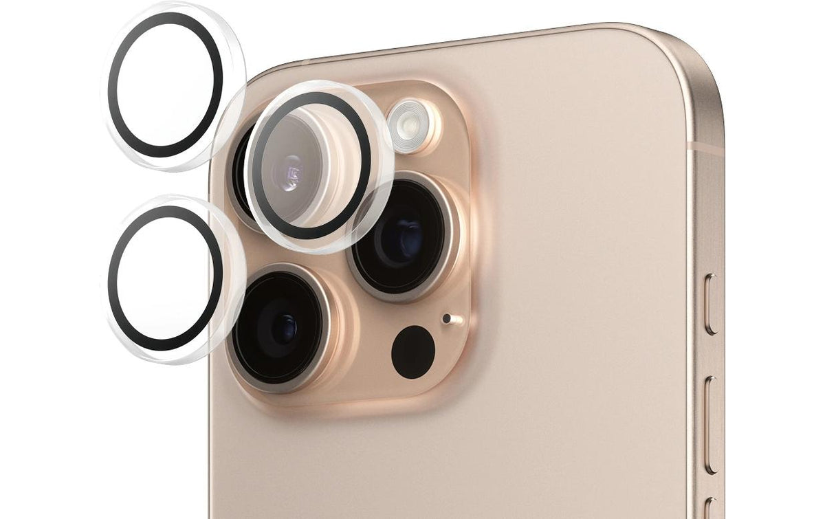 PanzerGlass Kameralinsenschutz – für iPhone 16 Pro/16 Pro Max – Transparent