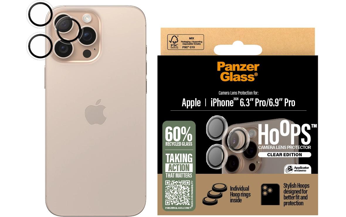 PanzerGlass Kameralinsenschutz – für iPhone 16 Pro/16 Pro Max – Transparent