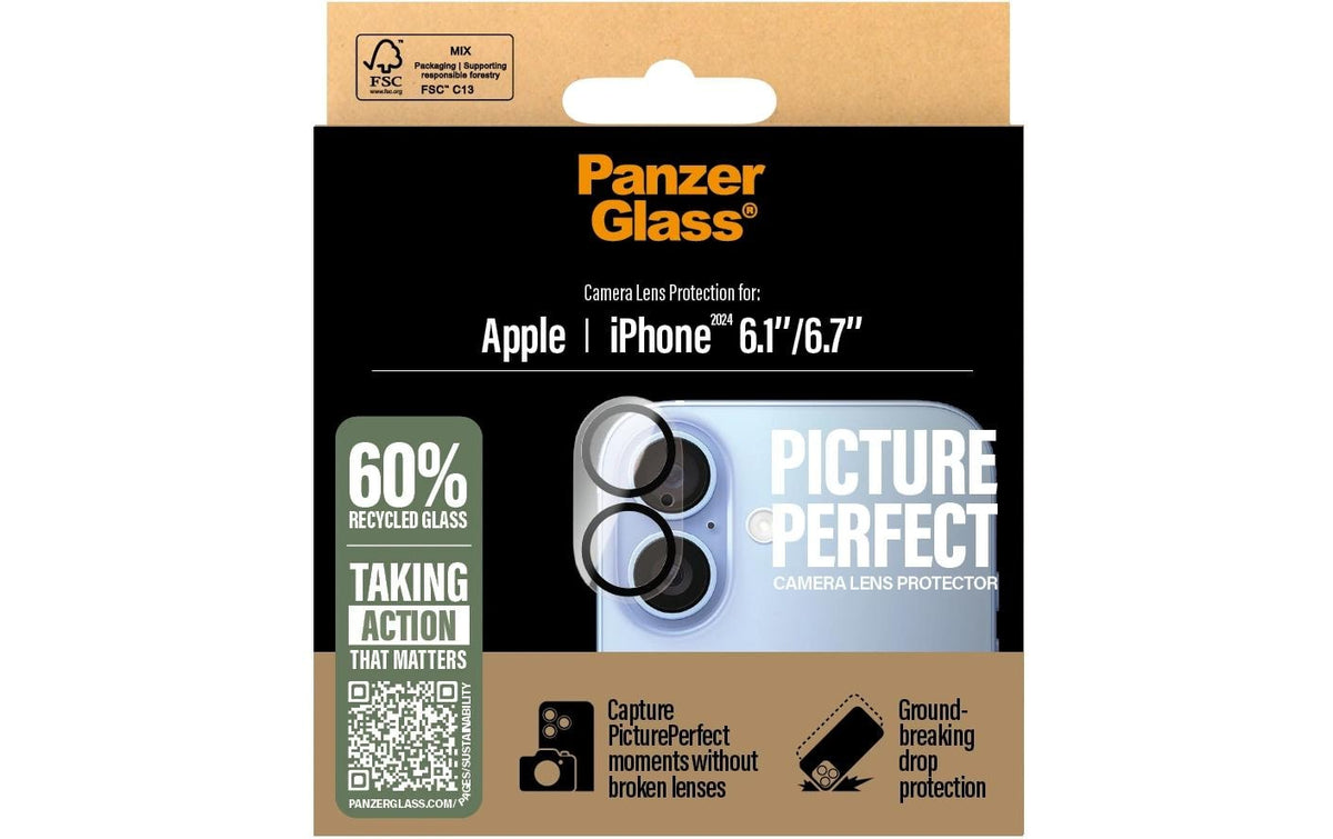 PanzerGlass Displayschutz (Panzerglas) – für iPhone 16/16 Plus