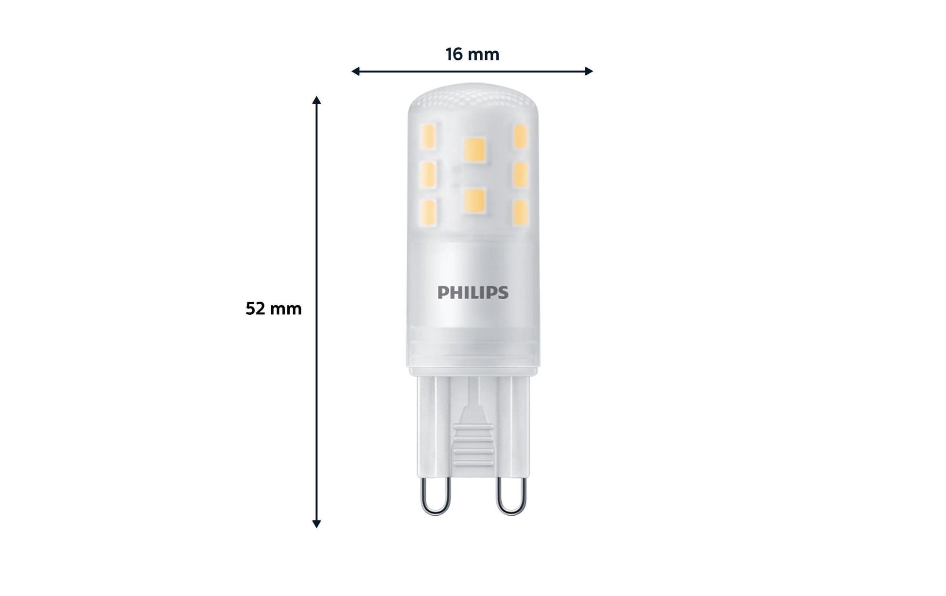 Philips by Signify Philips LED-Leuchtmittel G9 Kapsel – 470 lm, 3,7 W, Warmweiss 2700 K – 3 Stk.