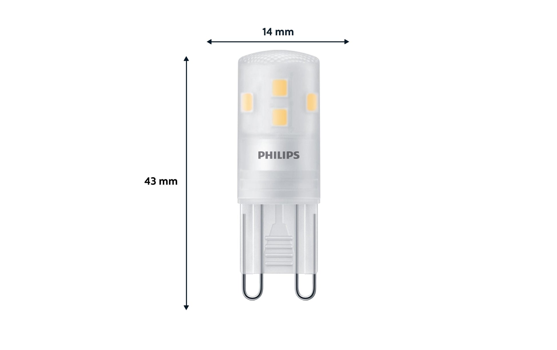 Philips by Signify Philips LED-Leuchtmittel G9 Kapsel – Warmweiss 2700 K, 220 lm, 1,9 W – 6 Stk.