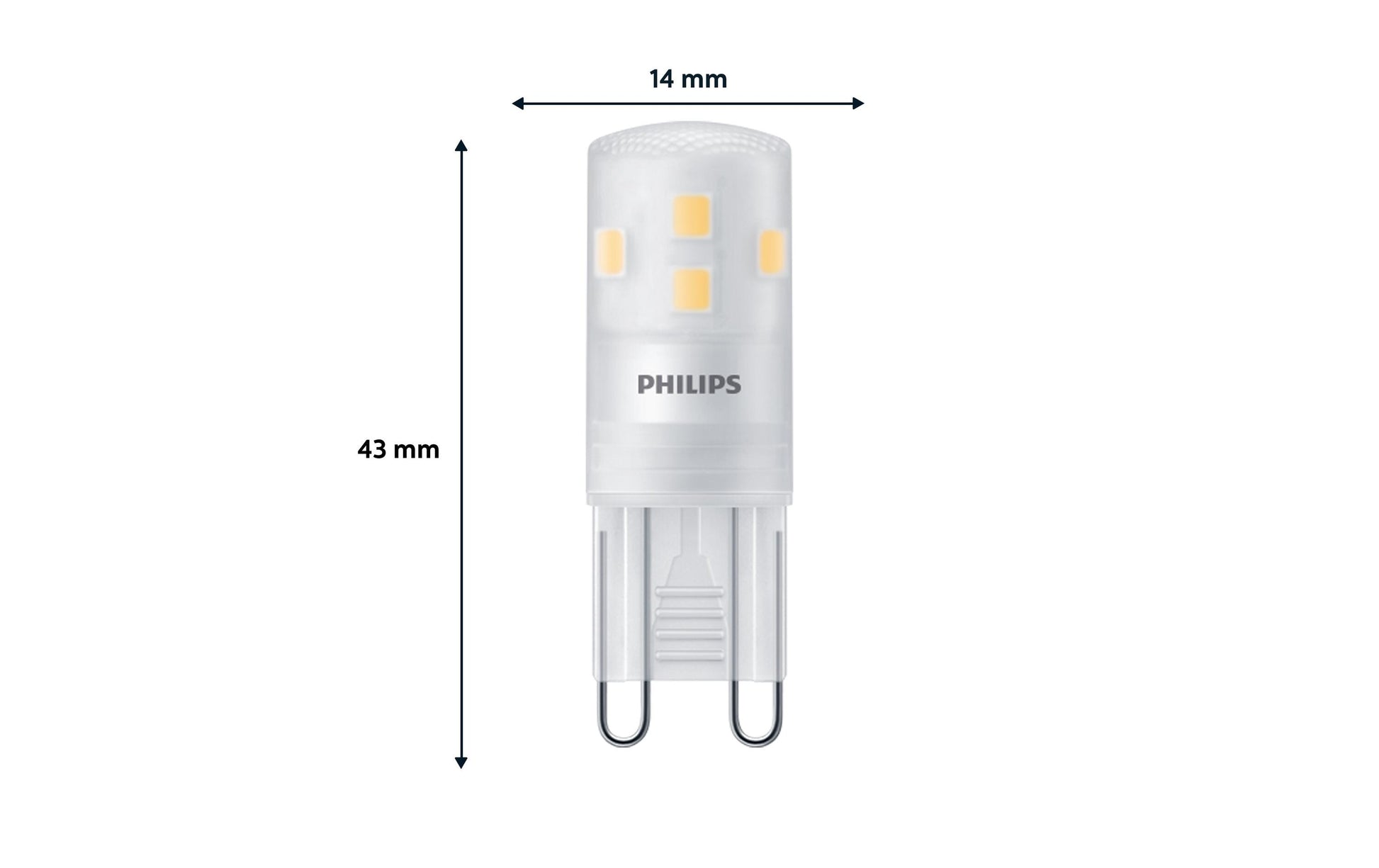 Philips by Signify Philips LED-Leuchtmittel G9 Kapsel – Warmweiss 2700 K, 220 lm, 1,9 W – 3 Stk.