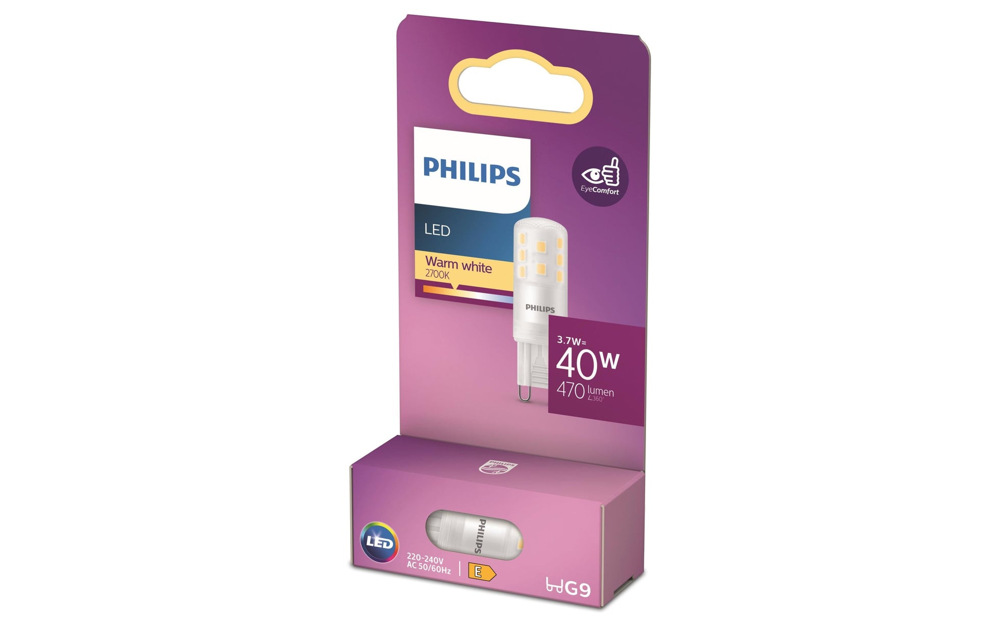 Philips by Signify Philips Leuchtmittel G9 – 470 lm, 2700 K, 320°