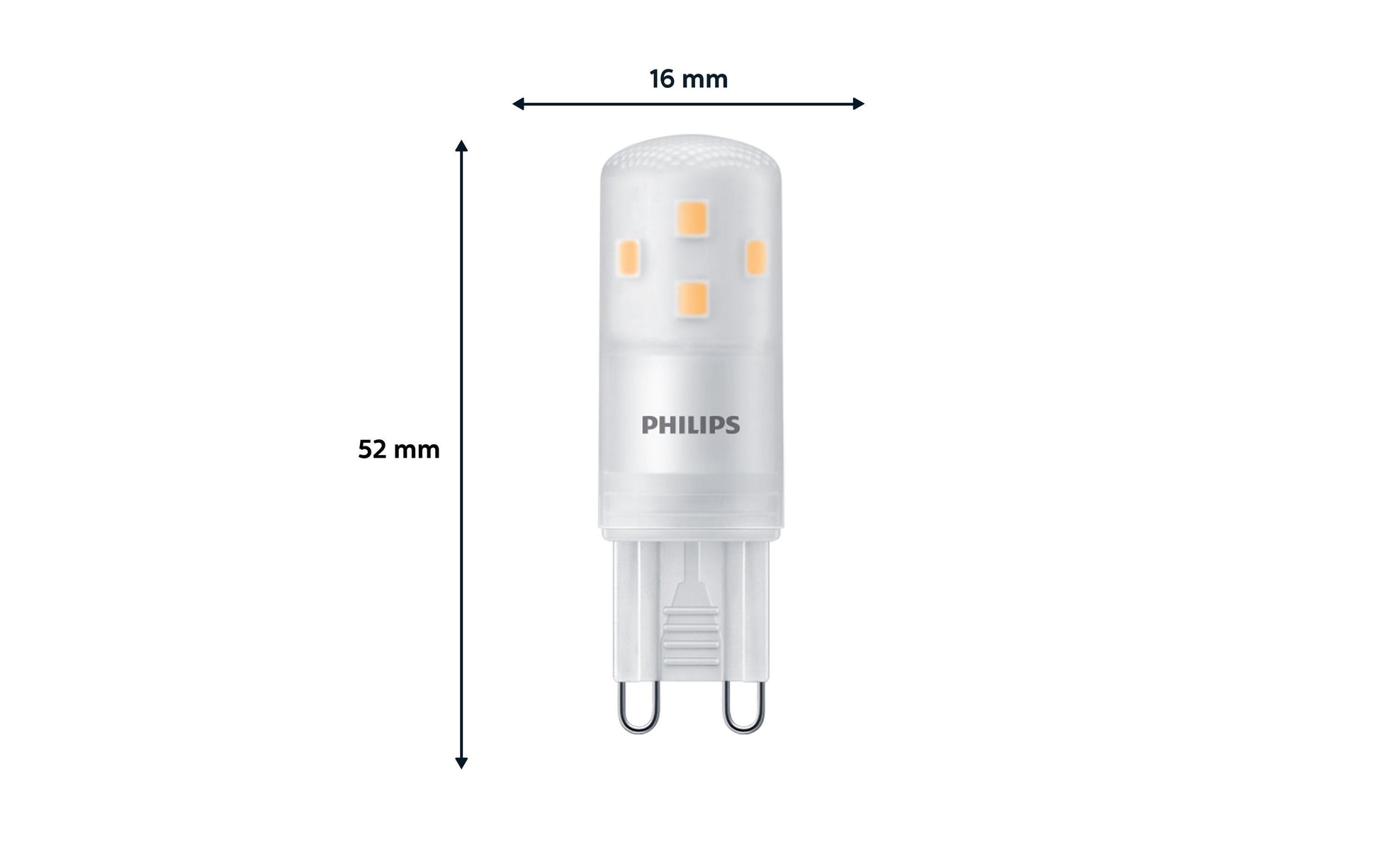 Philips by Signify Philips LED-Leuchtmittel G9 Kapsel – Warmweiss 2700 K, 300 lm, 2,6 W
