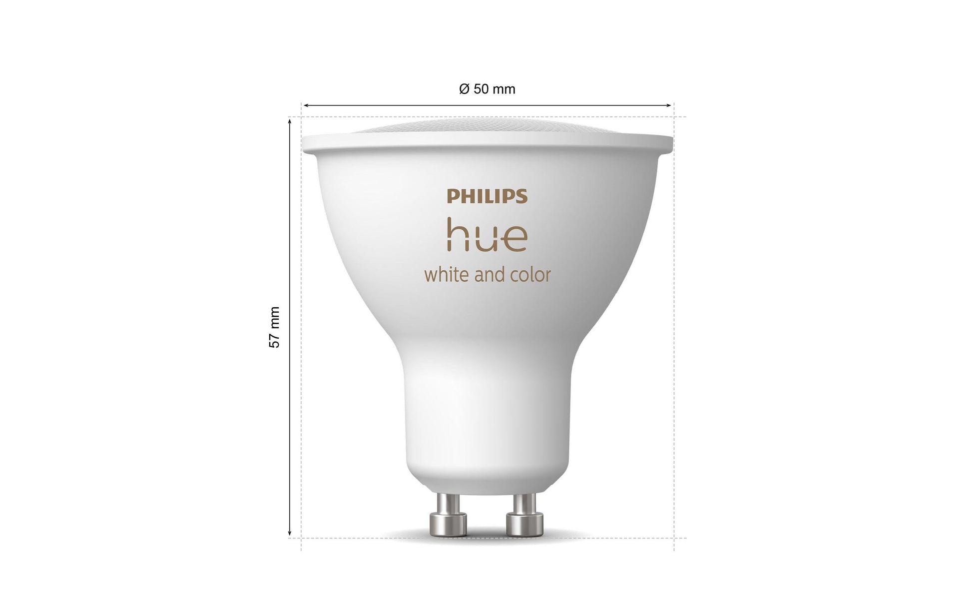Philips Hue Smart-Leuchtmittel GU10 – RGB+CCT, 400 lm, 4,2 W – für Amazon Alexa, Google Assistant – 1 Stk.