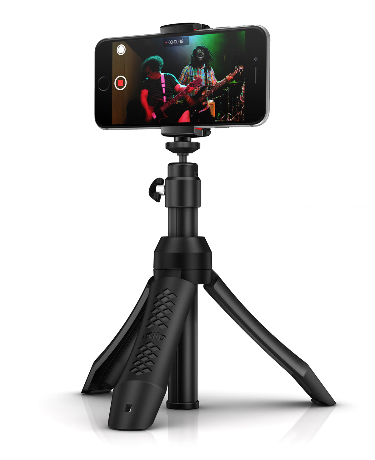 IK Multimedia iKlip Grip Pro Handgriff/Mini-Stativ – 62 cm – 1/4" Montage – für Smartphones, Kameras – Schwarz
