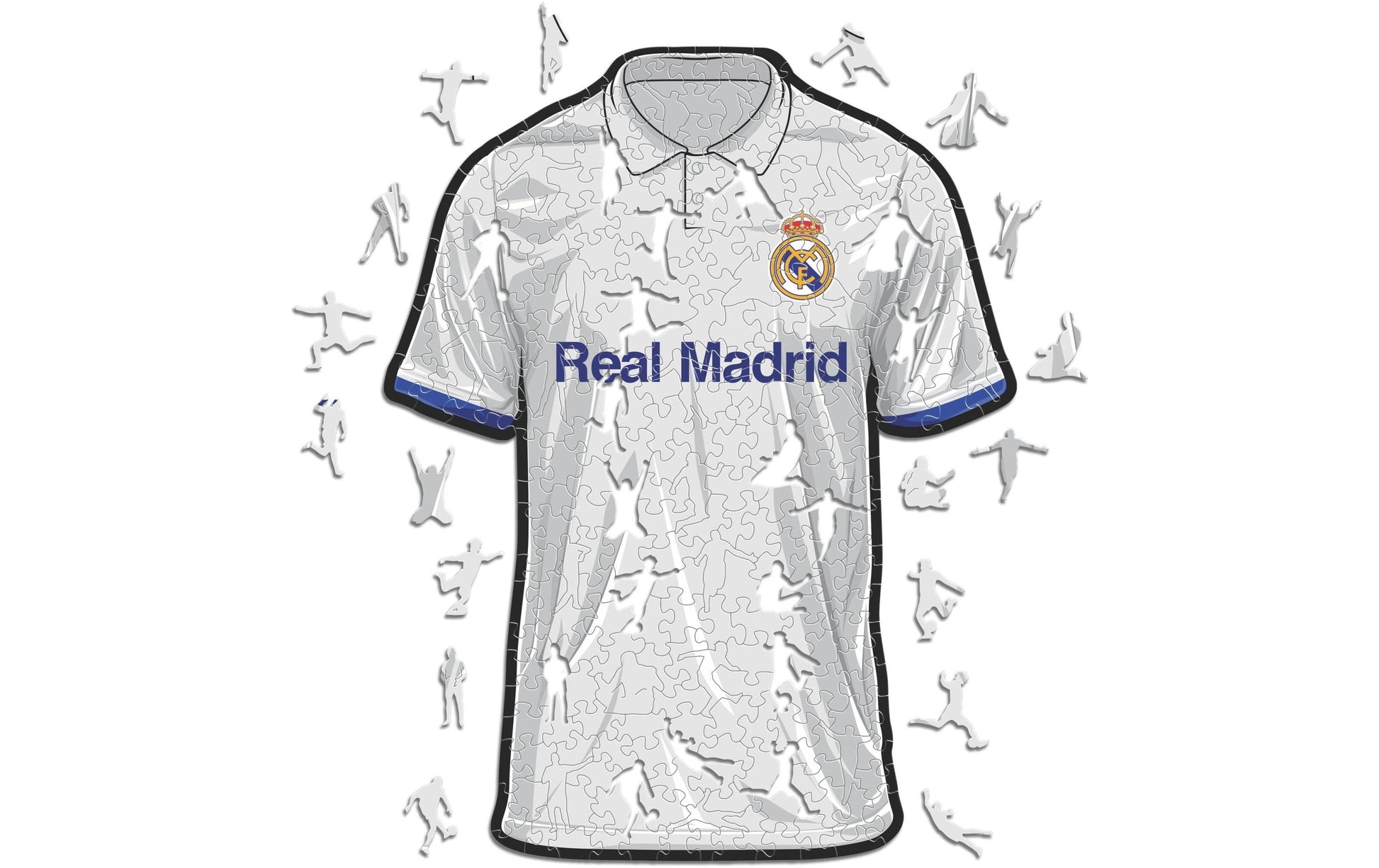 Iconic Puzzles Puzzle Real Madrid CF Trikot – 270 Teile – 30 × 38 cm – ab 10 J. – Holz – weiss