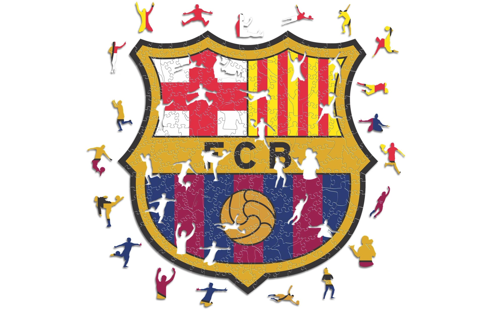Iconic Puzzles Puzzle FC Barcelona (Logo) – 270 Teile – 37,0×37,5 cm – ab 10 J. – Holz – mehrfarbig