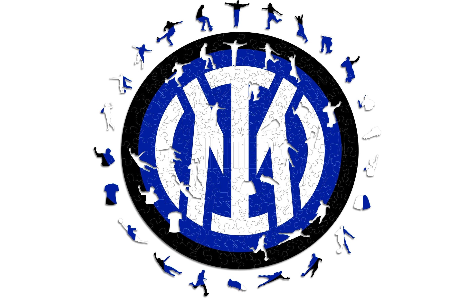 Iconic Puzzles Puzzle FC Inter Mailand Logo – 270 Teile – 37,5 × 37,5 cm – ab 10 J. – Holz