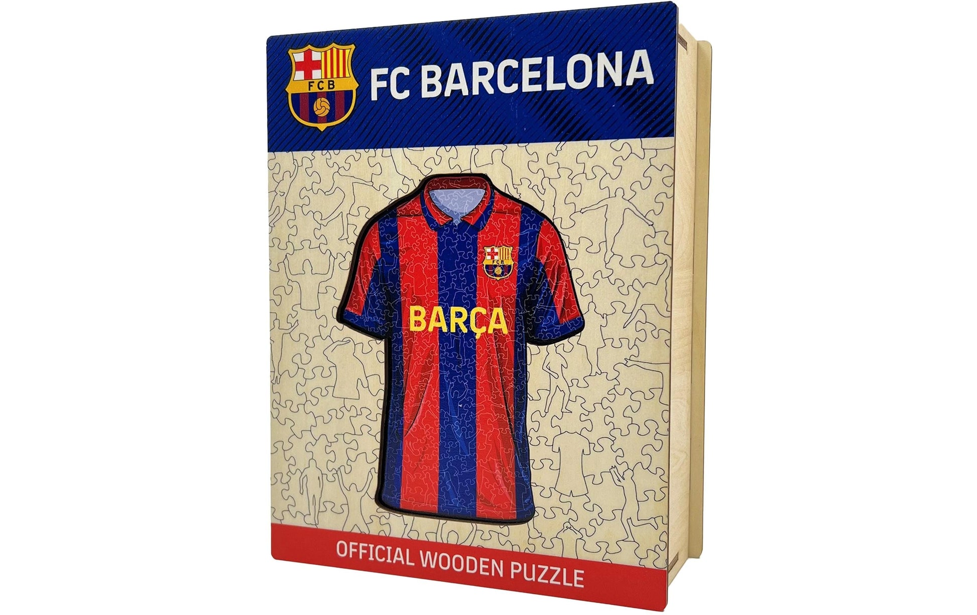 Iconic Puzzles Puzzle FC Barcelona Trikot – 270 Teile – 30 × 38 cm – ab 10 J. – Holz – Blau/Rot