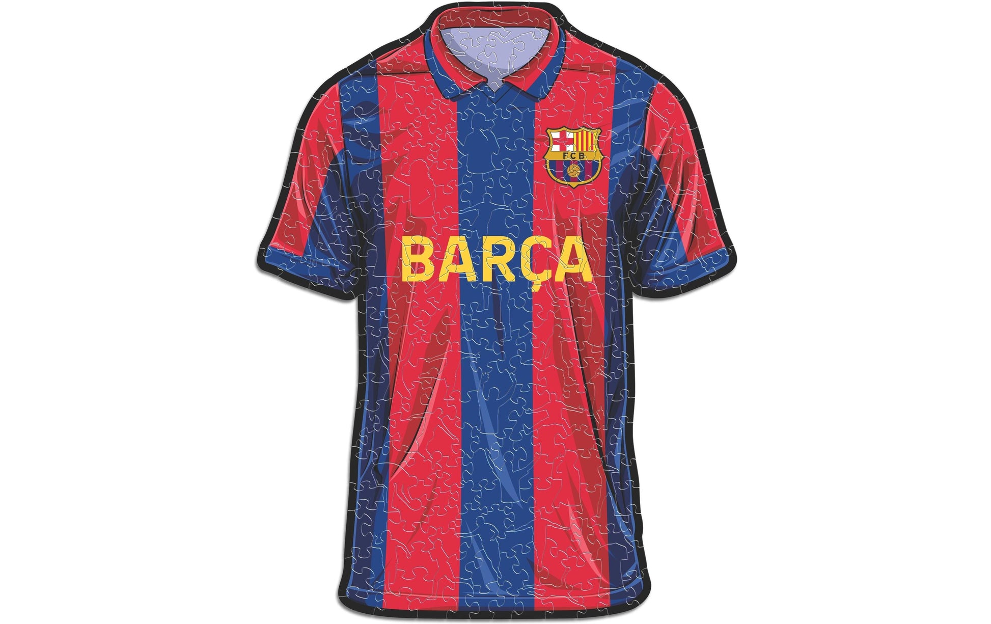 Iconic Puzzles Puzzle FC Barcelona Trikot – 270 Teile – 30 × 38 cm – ab 10 J. – Holz – Blau/Rot