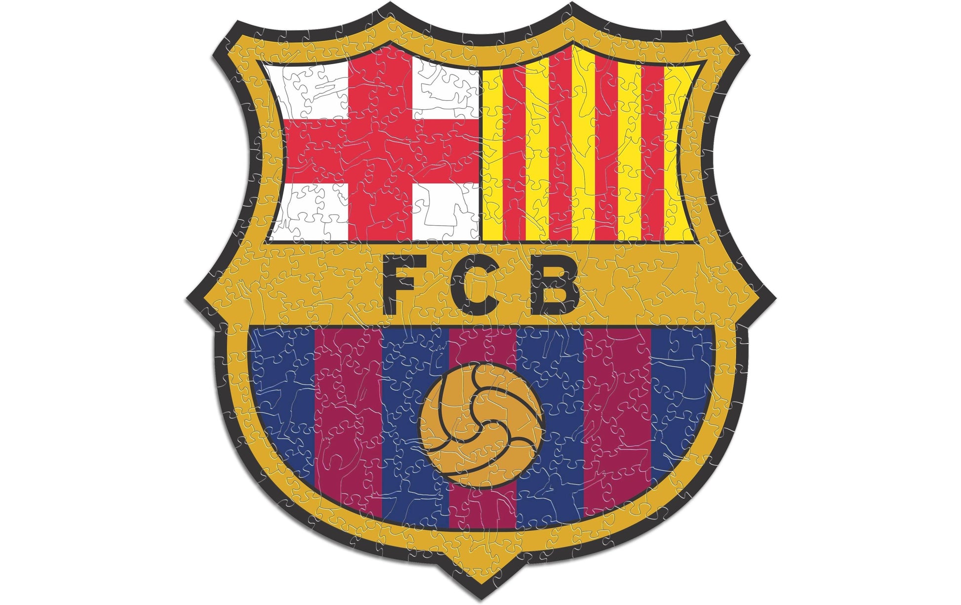 Iconic Puzzles Puzzle FC Barcelona (Logo) – 270 Teile – 37,0×37,5 cm – ab 10 J. – Holz – mehrfarbig