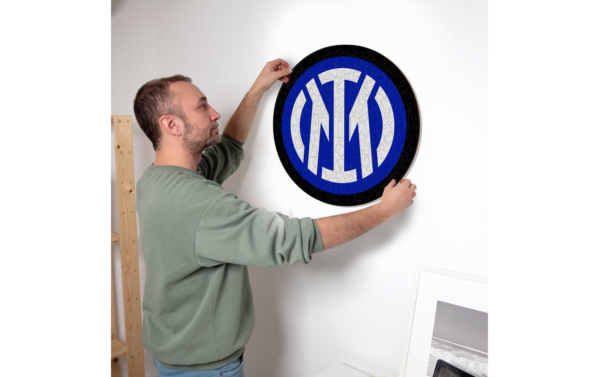 Iconic Puzzles Puzzle FC Inter Mailand Logo – 270 Teile – 37,5 × 37,5 cm – ab 10 J. – Holz