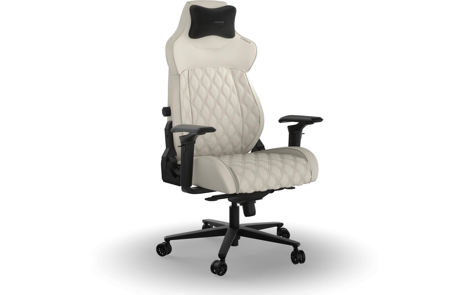 Corsair Bürostuhl T500 Luxe Frost – Sitzhöhe 42–52 cm, 120 kg, Weiss