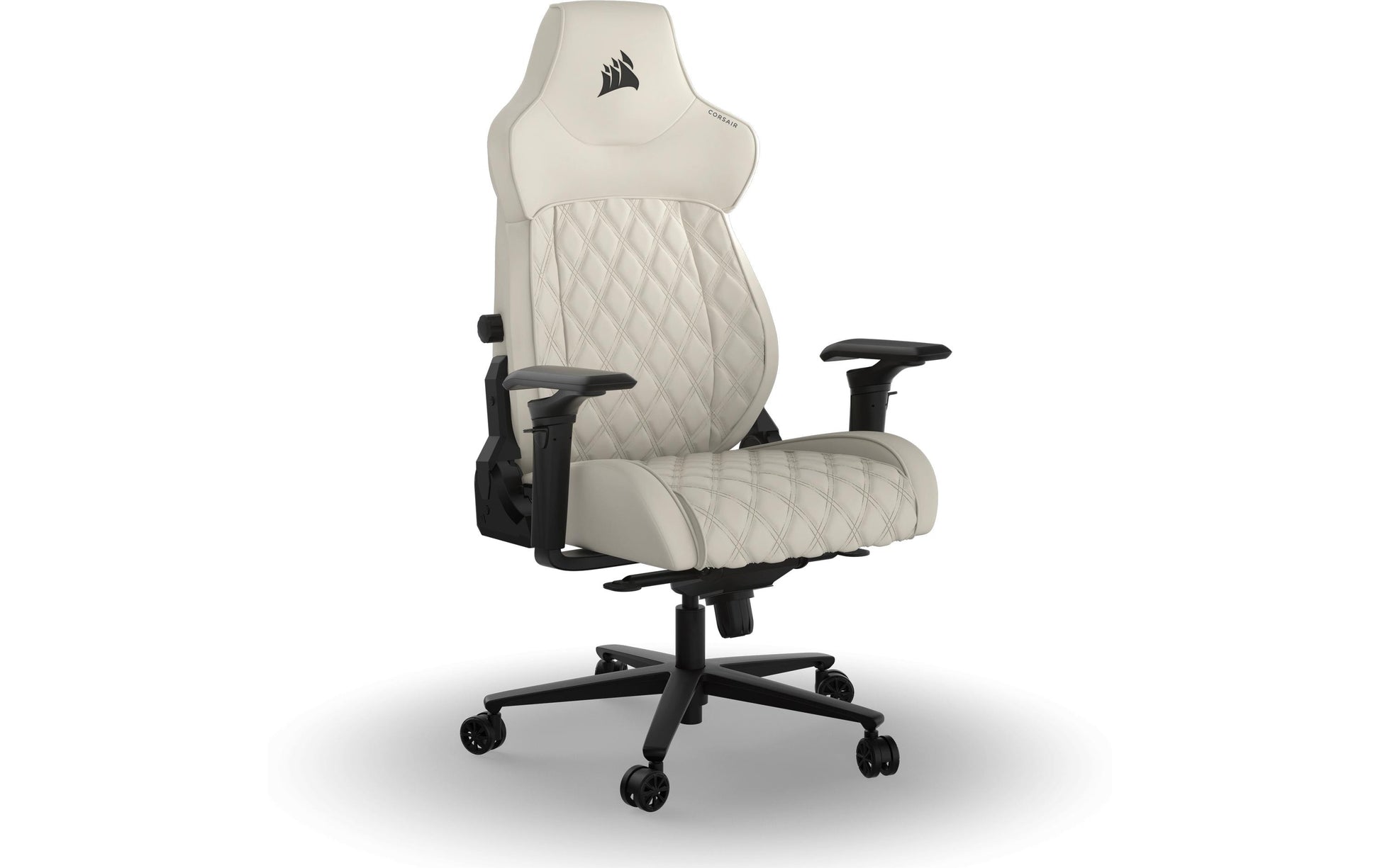 Corsair Bürostuhl T500 Luxe Frost – Sitzhöhe 42–52 cm, 120 kg, Weiss