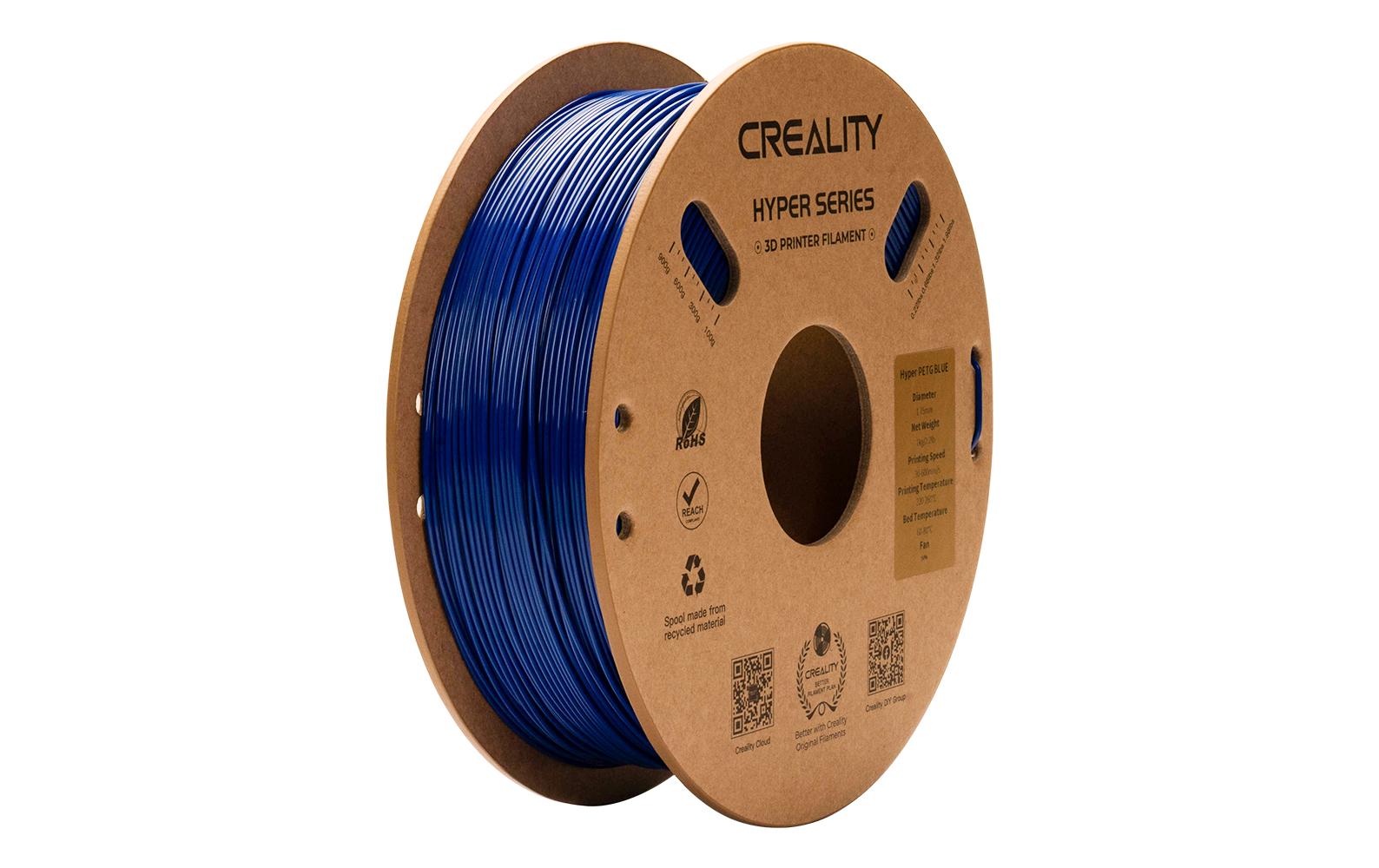 Creality 3D-Drucker-Filament Hyper PETG 1,75 mm Blau, 1 kg – für Creality 3D