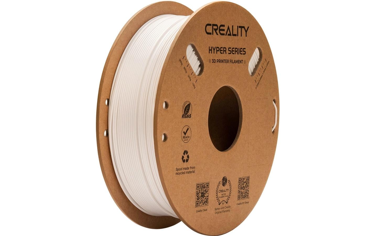 Creality 3D-Drucker-Filament Hyper PETG 1,75 mm Weiss, 1 kg – für Creality 3D