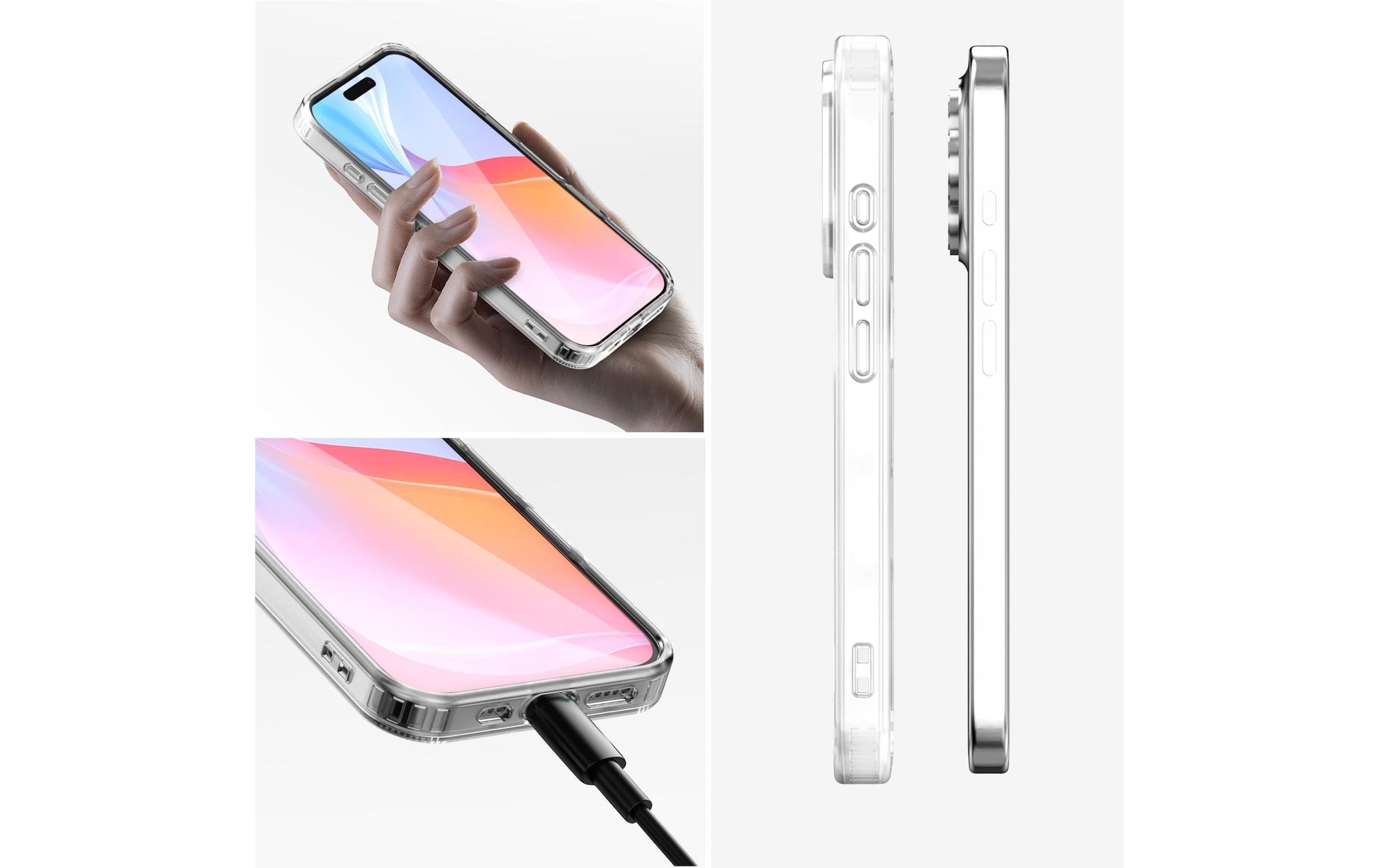 4smarts Backcover – für Apple iPhone 16 Pro, MagSafe, Gehärtetes Glas, Transparent, Displayschutz