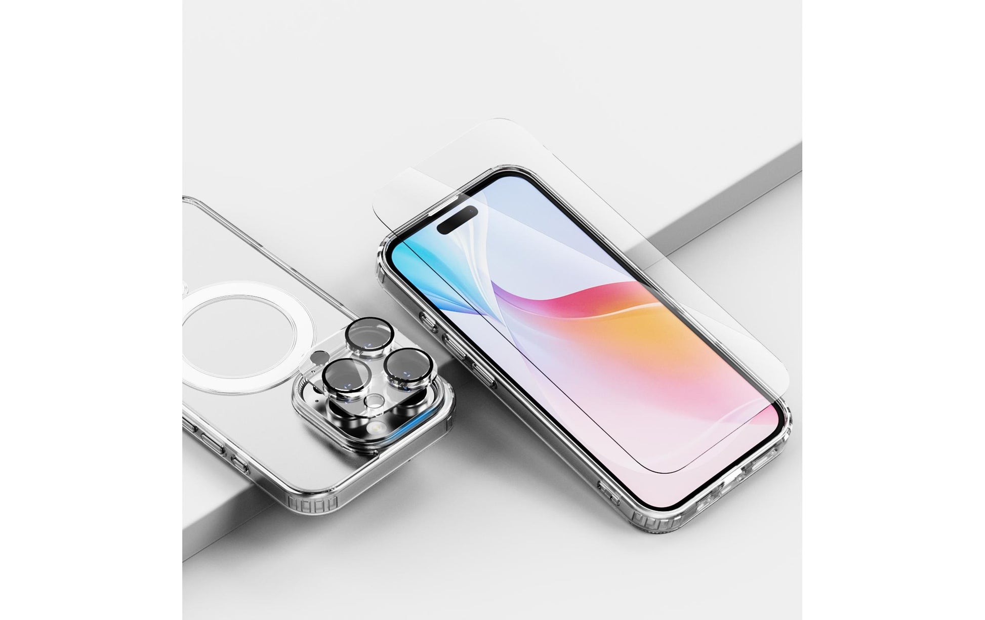 4smarts Backcover – für Apple iPhone 16 Pro Max, MagSafe, Gehärtetes Glas+TPU, Transparent