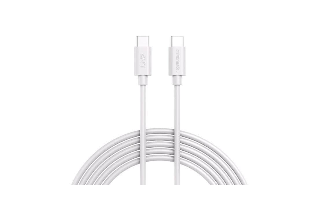 LMP USB-C auf USB-C Kabel – USB 2.0 (480 Mbit/s) – 0,5 m – PD 100 W – Weiss – für iPhone 15 und mehr