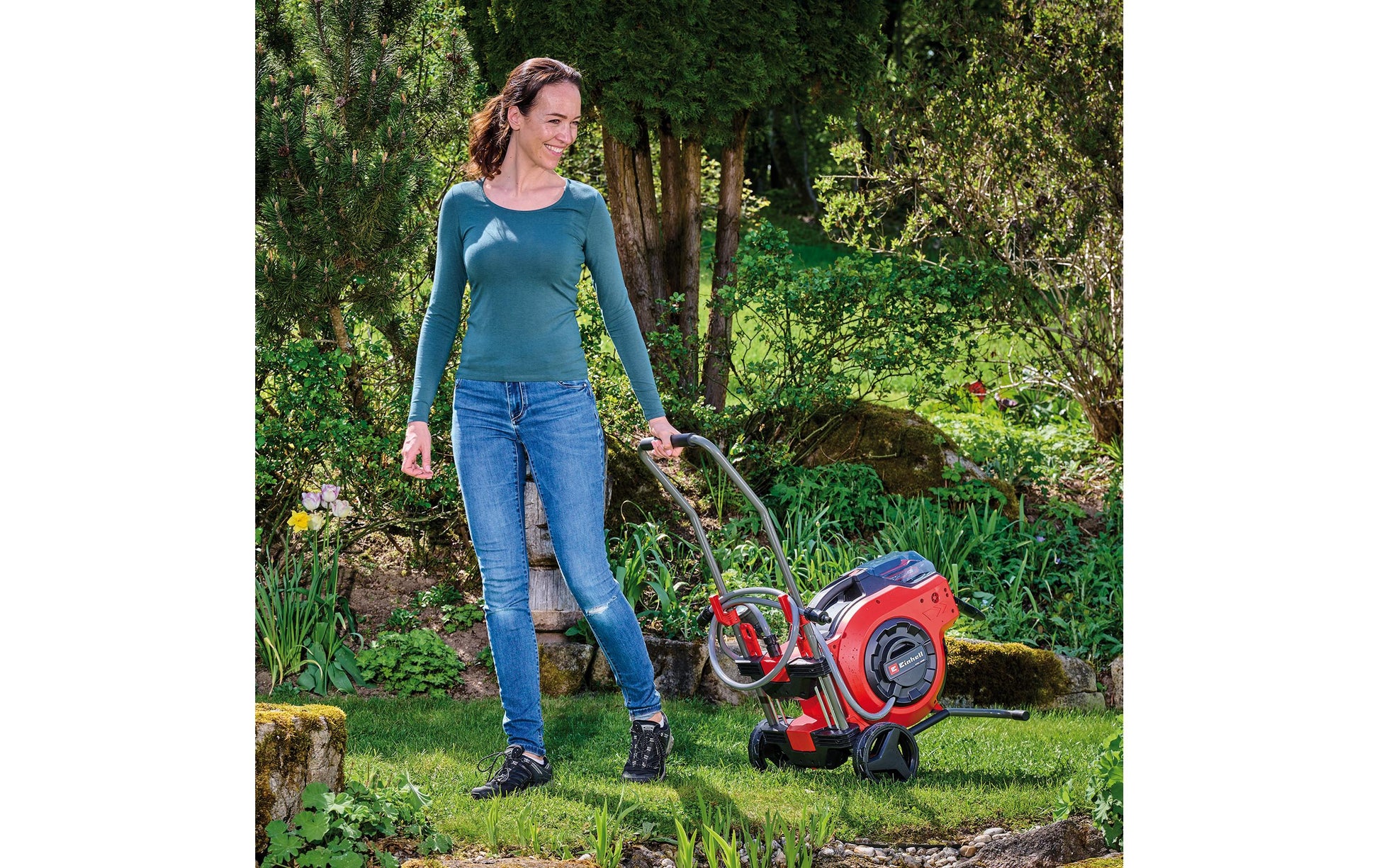 Einhell Li-Solo GE-HR 18/30 Akku-Schlauchtrommel – mit Einhell Power X-Change, rot