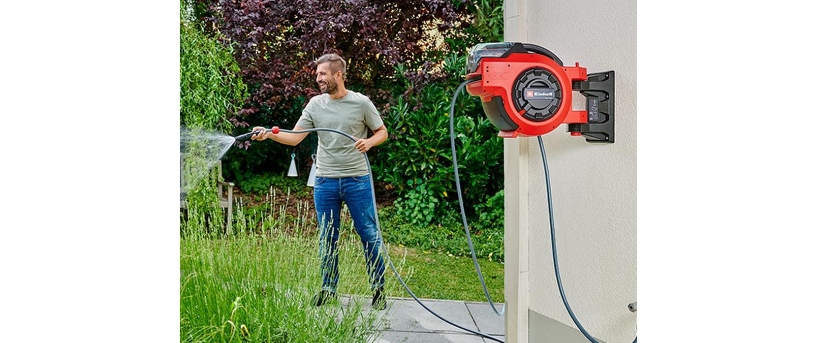 Einhell Li-Solo GE-HR 18/30 Schlauchtrommel Schlauchlänge 1,5 m – mit Einhell Power X-Change, rot