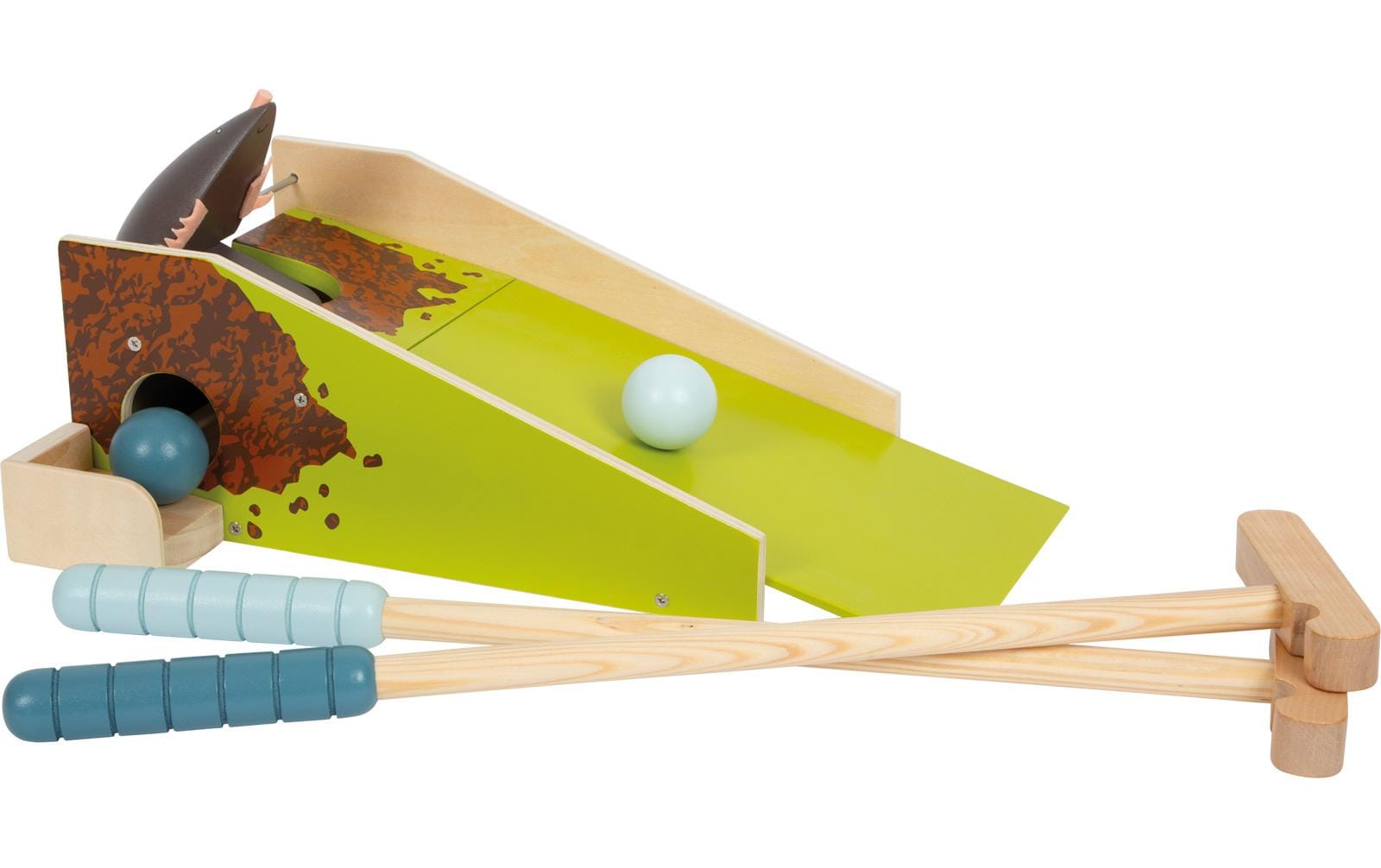 Small foot Minigolf-Set Maulwurf – 1 Stück – ab 3 Jahren – Filz, Metall, Holz – mehrfarbig