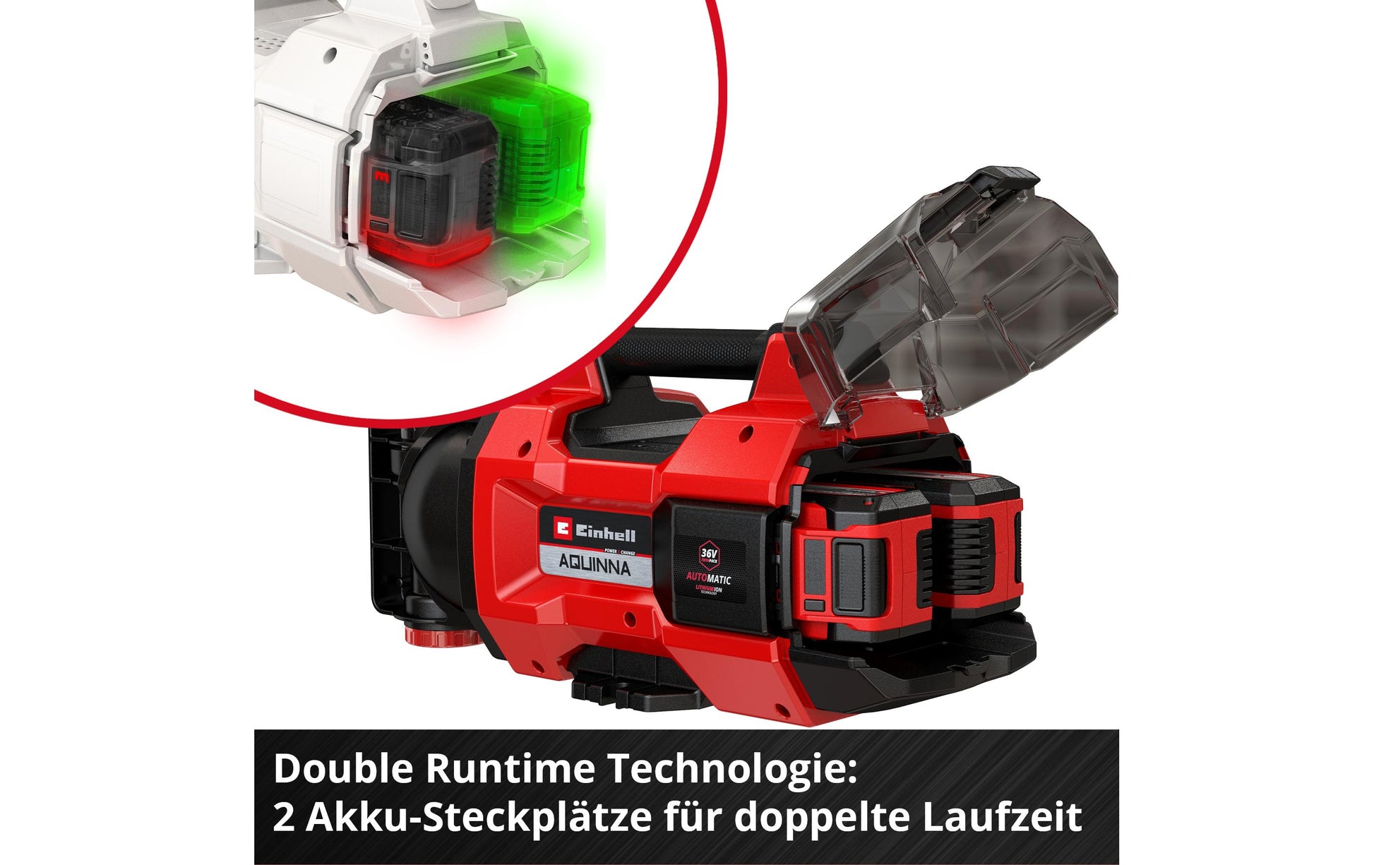 Einhell AQUINNA 36/38 F LED Akku-Gartenpumpe – Einhell Power X-Change, Akkubetrieb