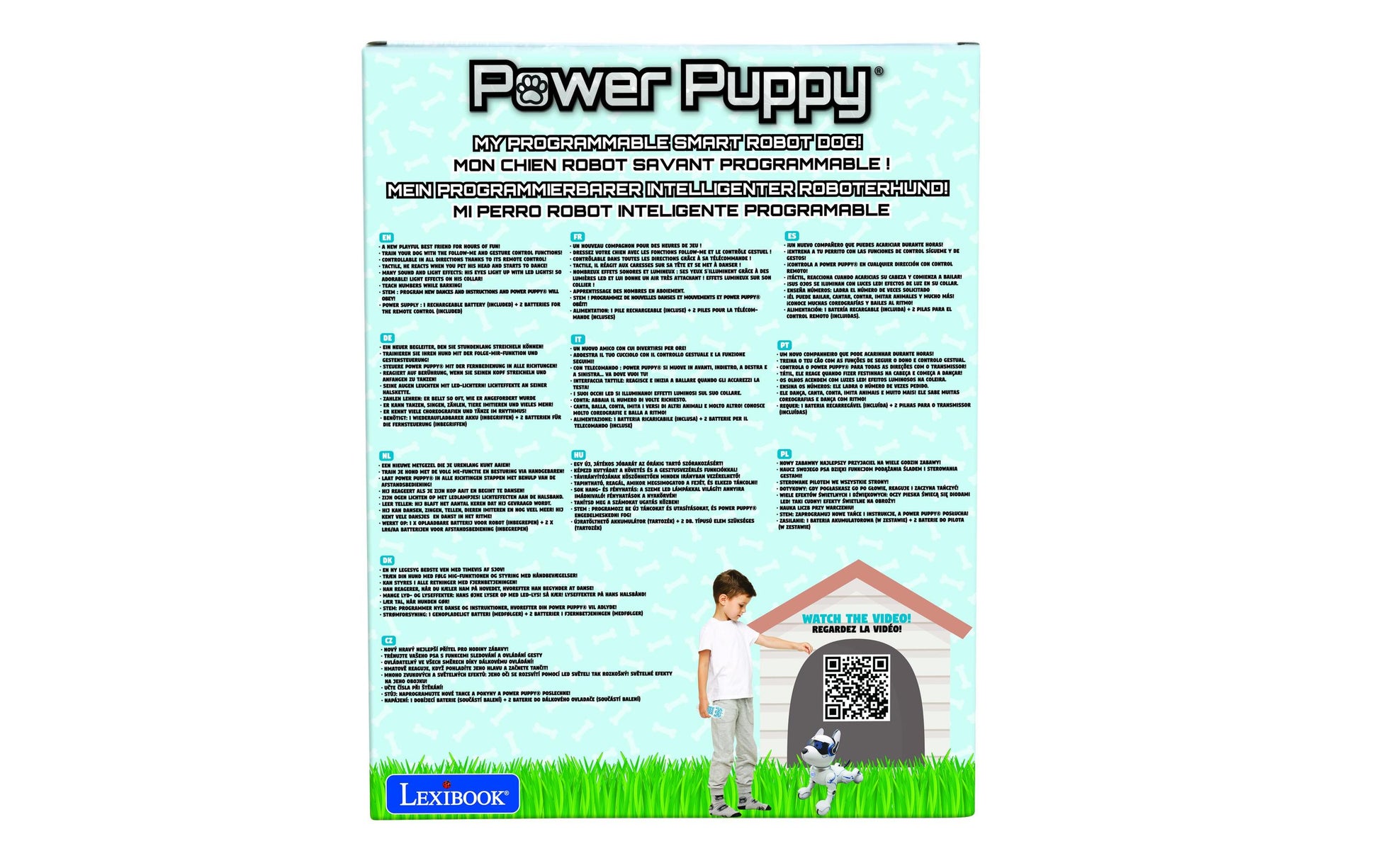 Lexibook Power Puppy Roboterhund – mit Fernbedienung, Licht und Sound – ab 4 J. – 16,0 × 25,7 × 28,0 cm