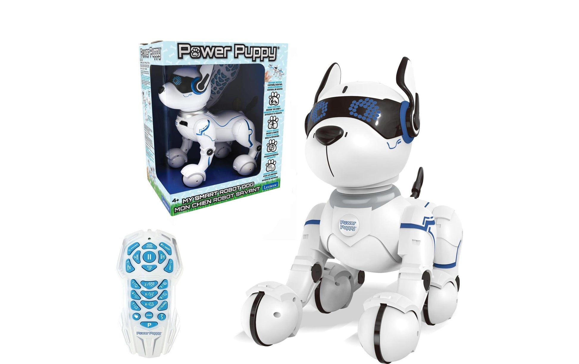 Lexibook Power Puppy Roboterhund – mit Fernbedienung, Licht und Sound – ab 4 J. – 16,0 × 25,7 × 28,0 cm