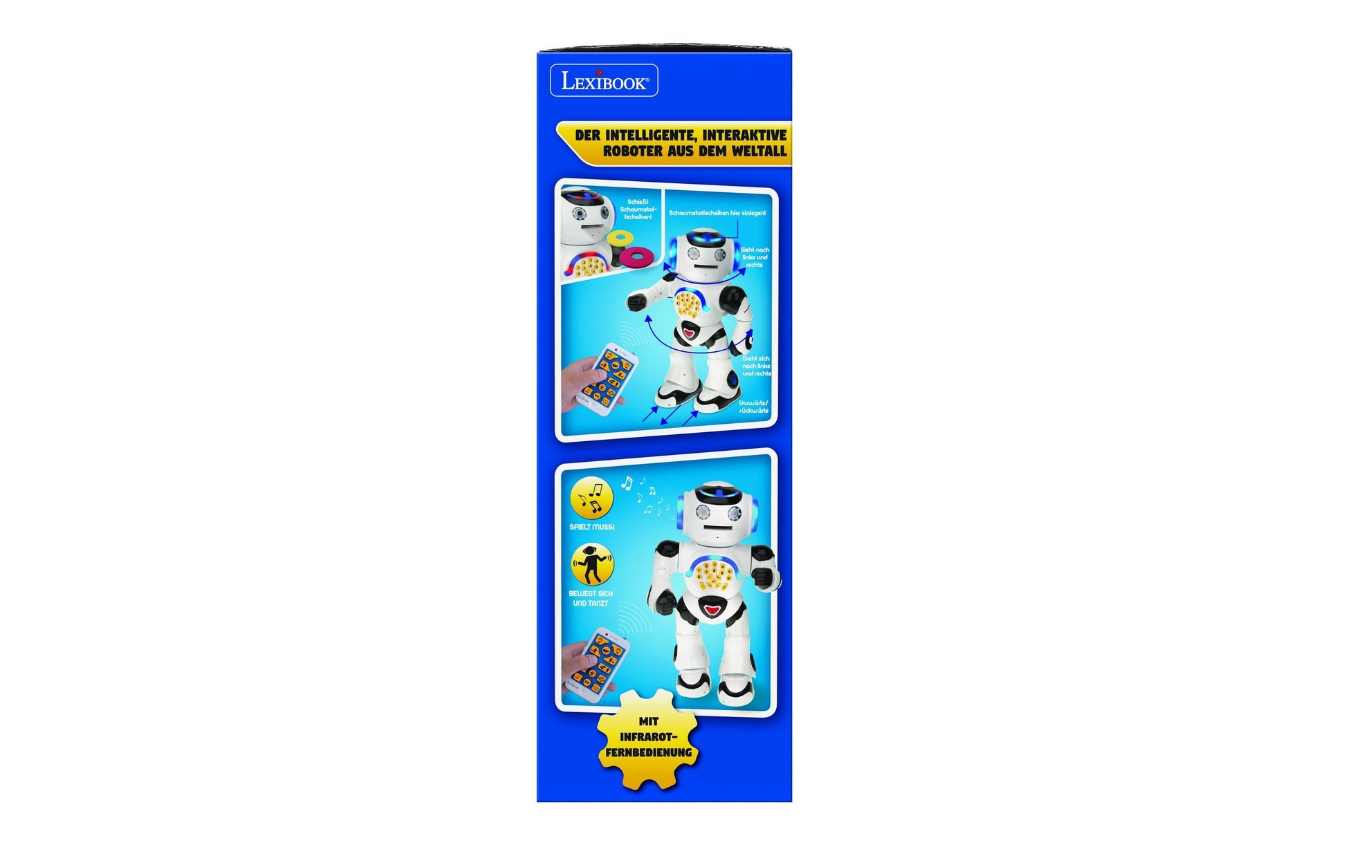 Lexibook Bildungsfördernder Roboter – Powerman Roboter, Sprach- & Geräuschfunktion, Deutsch, ab 4 Jahren