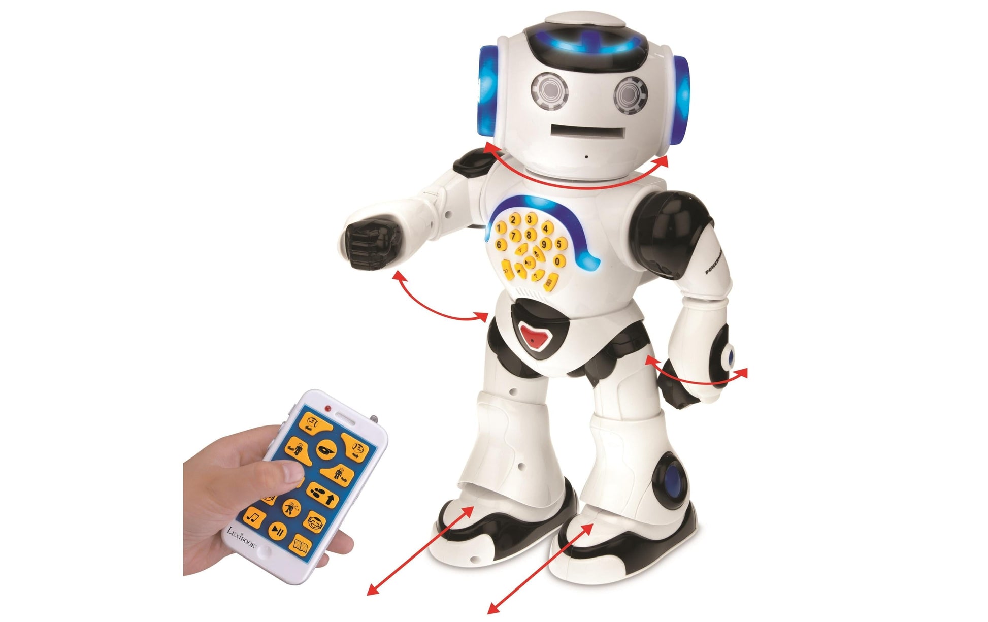 Lexibook Bildungsfördernder Roboter – Powerman Roboter, Sprach- & Geräuschfunktion, Deutsch, ab 4 Jahren