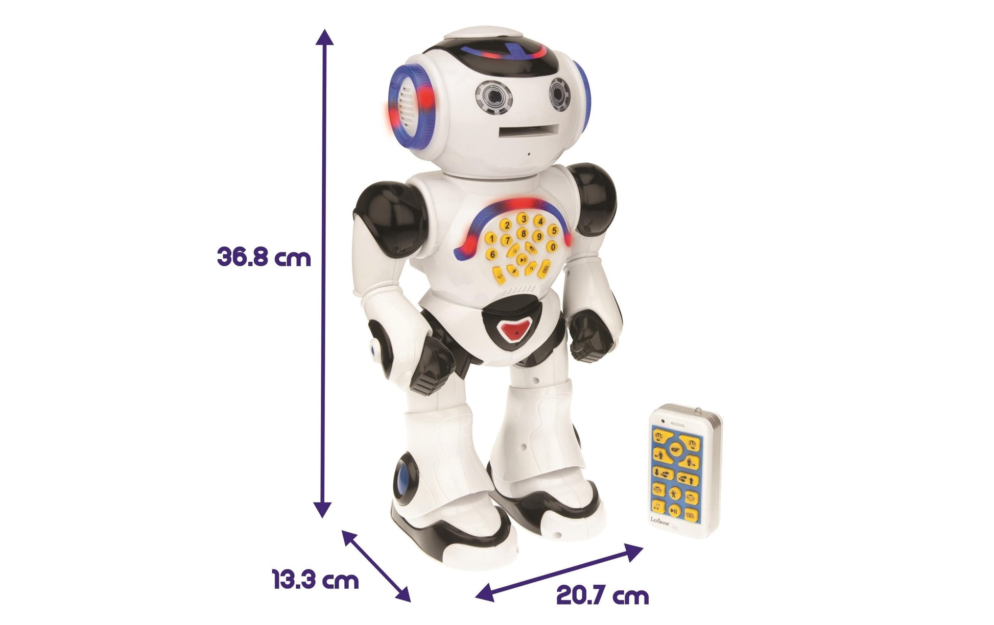 Lexibook Bildungsfördernder Roboter – Powerman Roboter, Sprach- & Geräuschfunktion, Deutsch, ab 4 Jahren