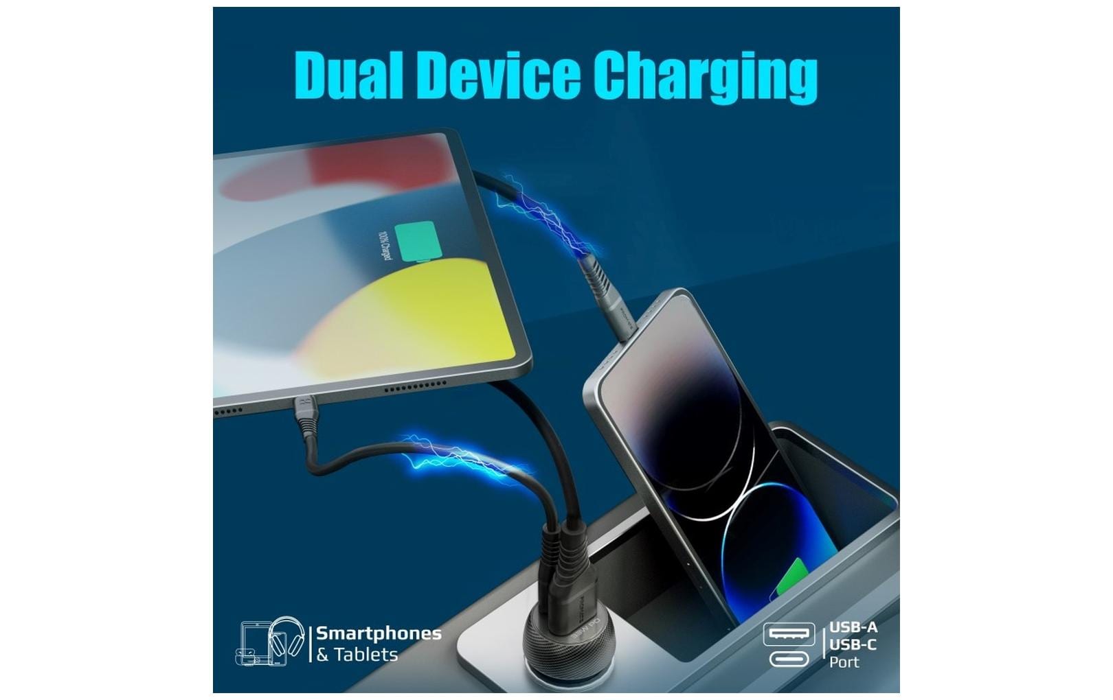 Promate DriveGear PD33 Auto-Ladegerät 33 W – USB-C×1, USB-A×1 – PD