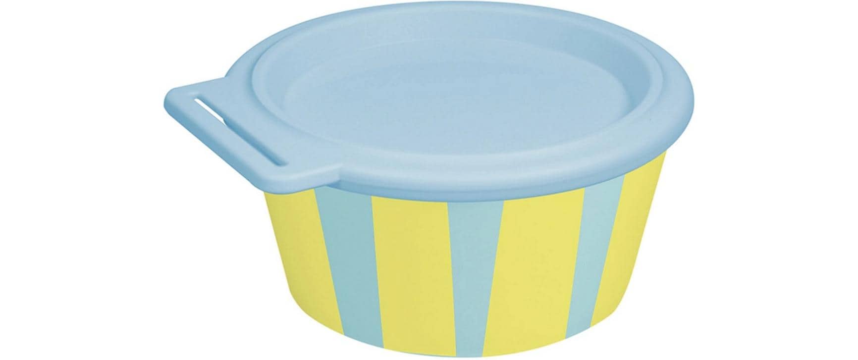koziol Schüssel Nora – 250 ml, Ø 11 cm, H 5,7 cm, Kunststoff (biozirkulär), Blau/Gelb, spülmaschinenfest
