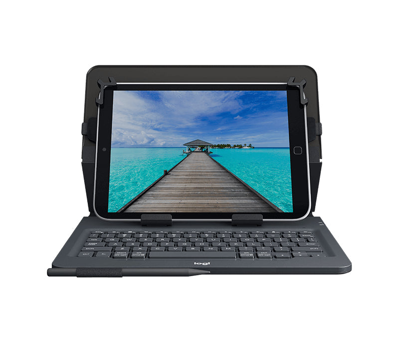 Logitech Kabellose Tastatur (Bluetooth), Schwarz – für Tablets bis 10"