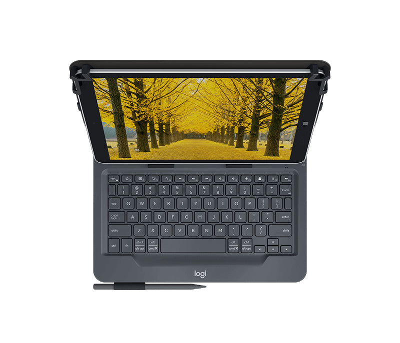 Logitech Kabellose Tastatur (Bluetooth), Schwarz – für Tablets bis 10"
