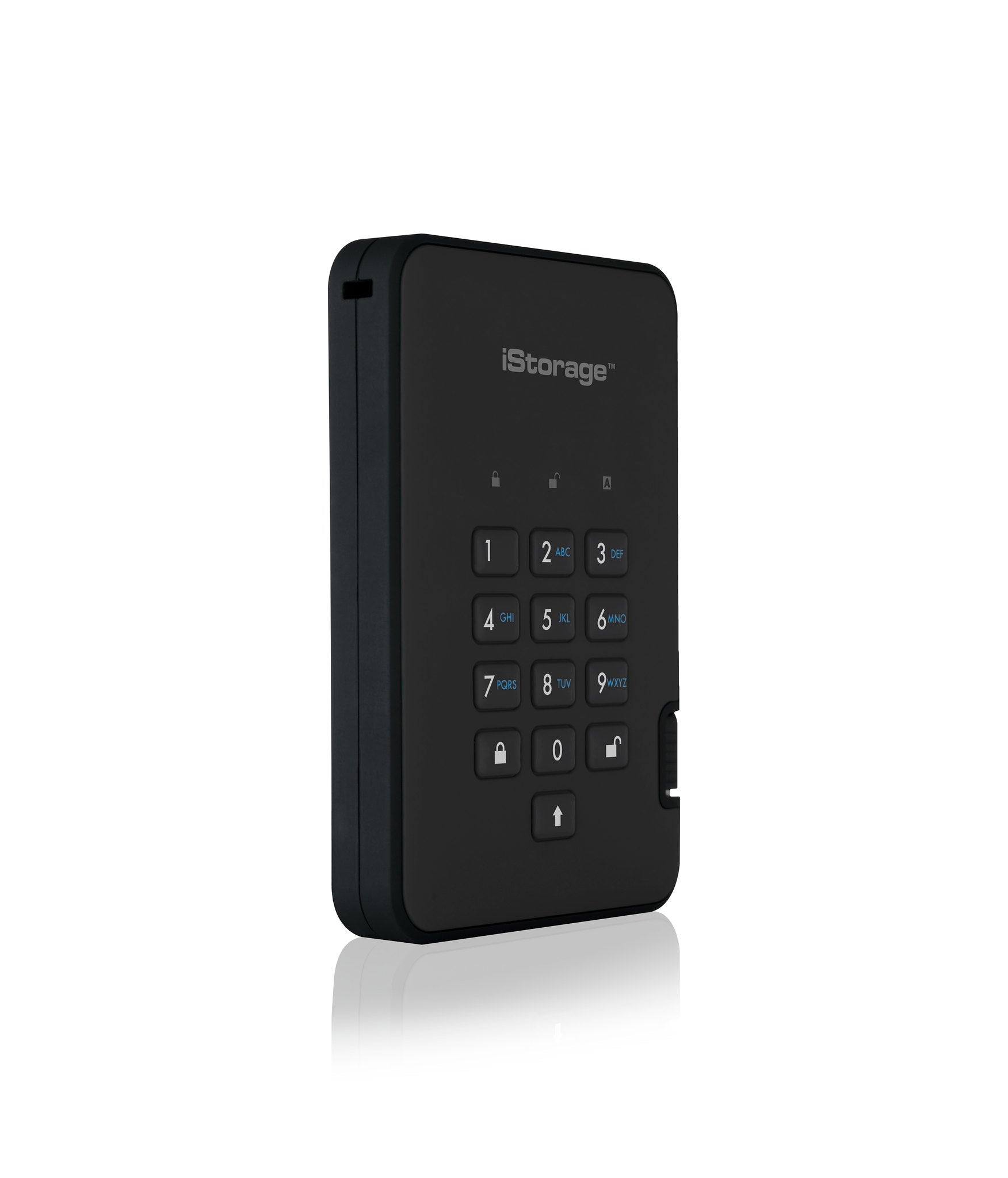 iStorage diskAshur2 – 8 TB 2,5" SSD, USB 3.2 Gen 1, AES-XTS 256-Bit HW-Verschlüsselung, FIPS 197, schwarz