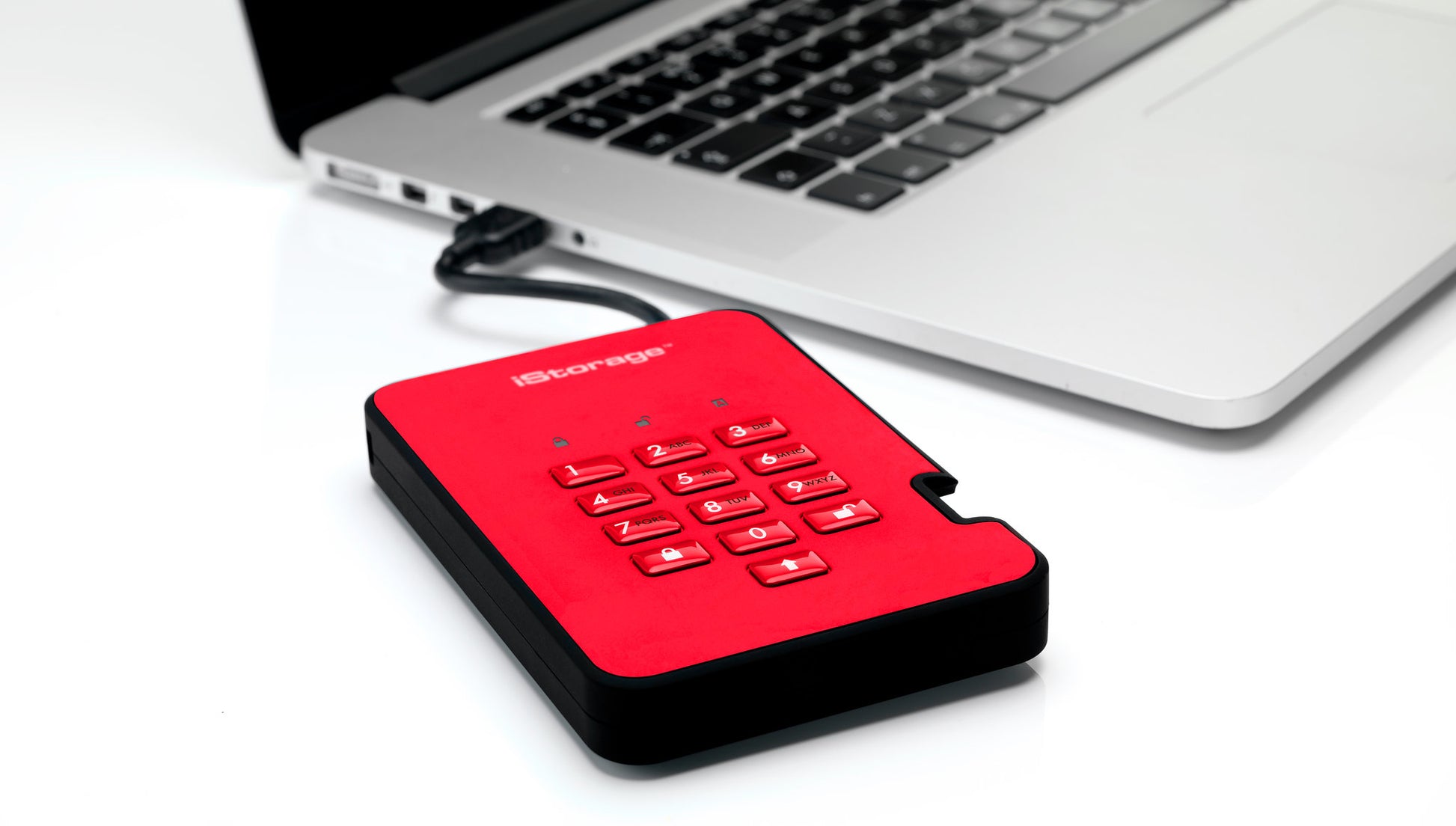 iStorage diskAshur2 2 TB – Externe HDD, USB 3.2 Gen 1, 5400 U/min, AES-256 (FIPS 197) – für Windows/Mac/Linux
