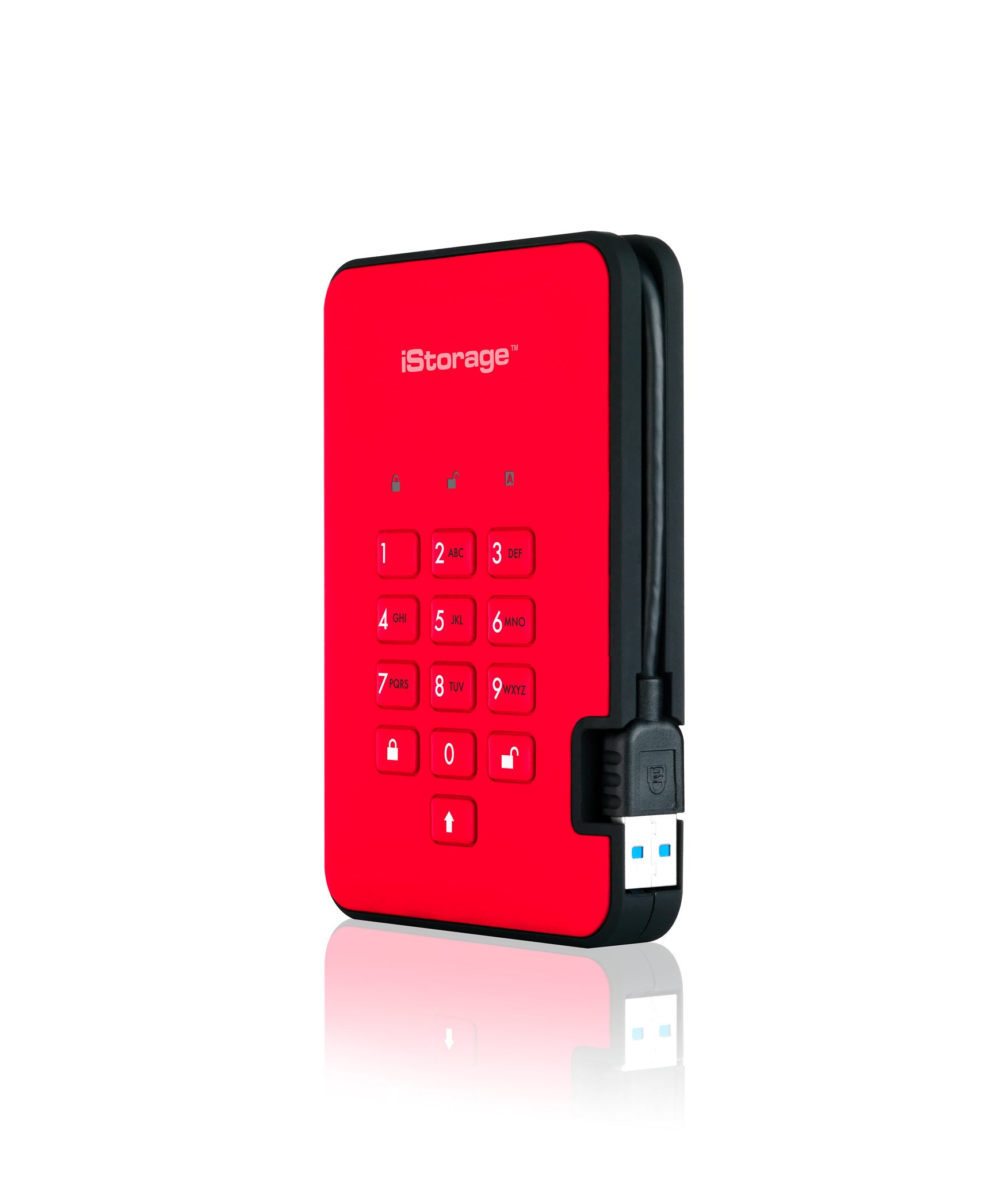 iStorage diskAshur2 1 TB – HDD, 256-bit AES-XTS (FIPS), USB 3.2 Gen 1 Typ-A