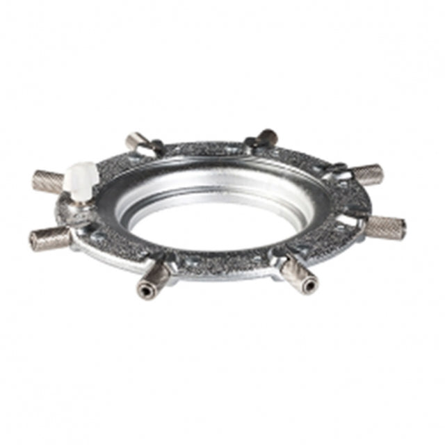 Elinchrom Rotalux Speedring Adapter – rund, Metall – für Balcar, AlienBee, White Lightning – Silber