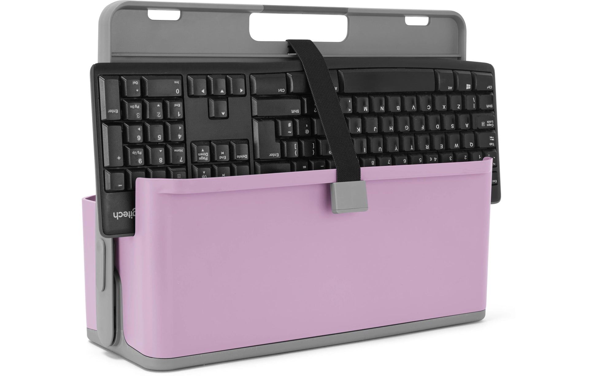 Hotbox Laptop-Ständer – bis 14,9", 2 Schubladen, höhenverstellbar – Violett