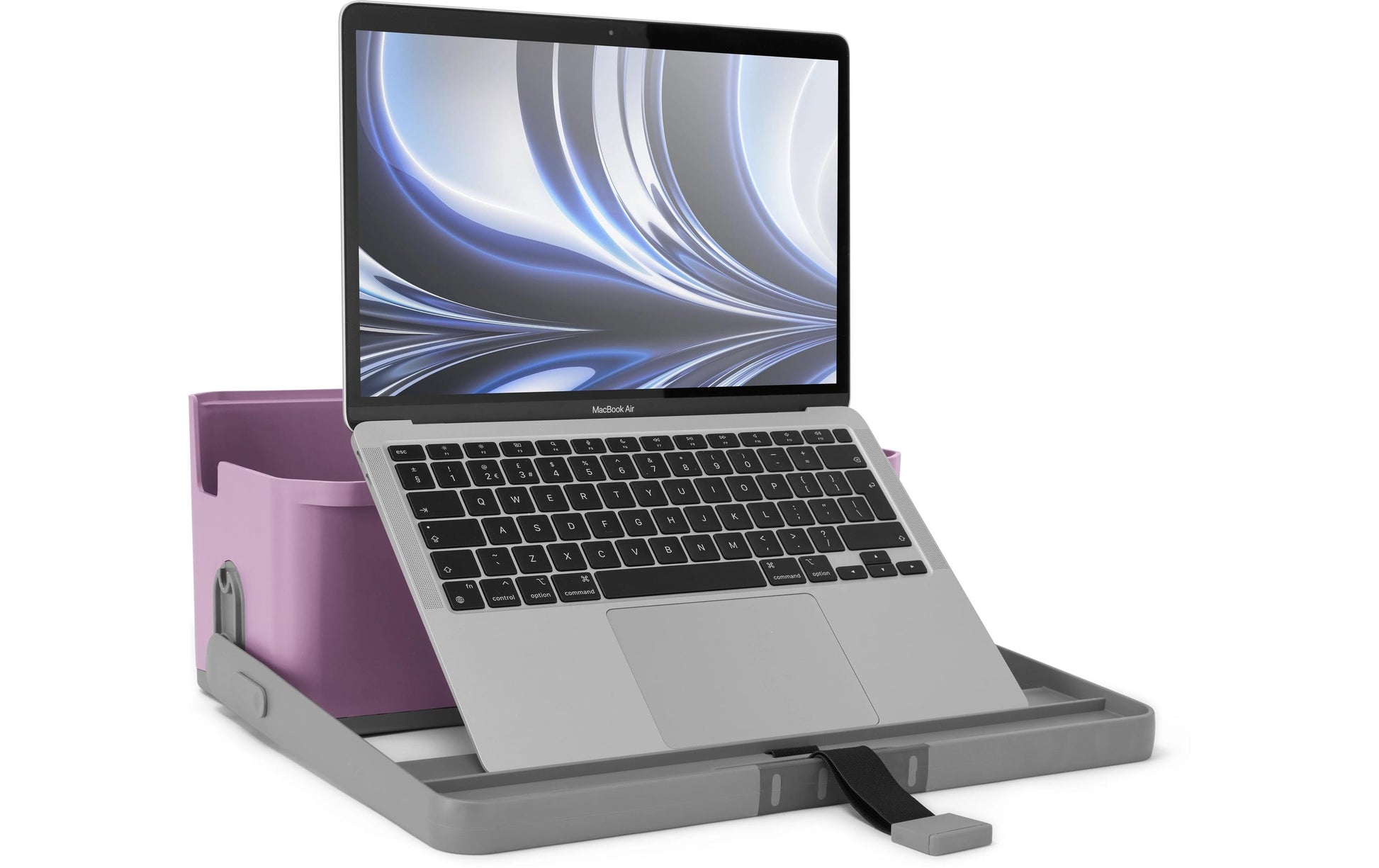Hotbox Laptop-Ständer – bis 14,9", 2 Schubladen, höhenverstellbar – Violett