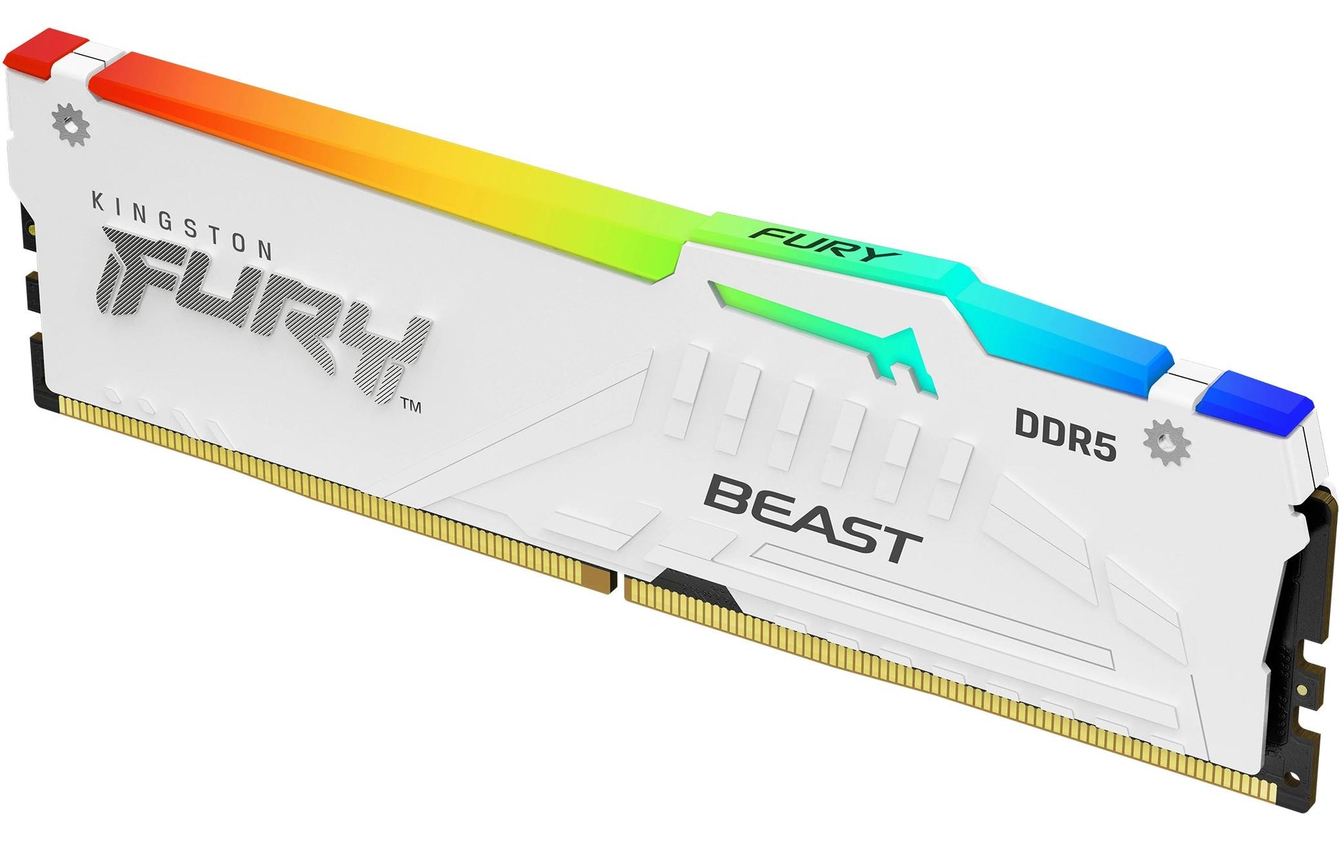 Kingston Technology Kingston Fury Beast – 32 GB (2×16 GB) DDR5 6000 MT/s, CL30, EXPO, On-Die ECC, Weiss, RGB