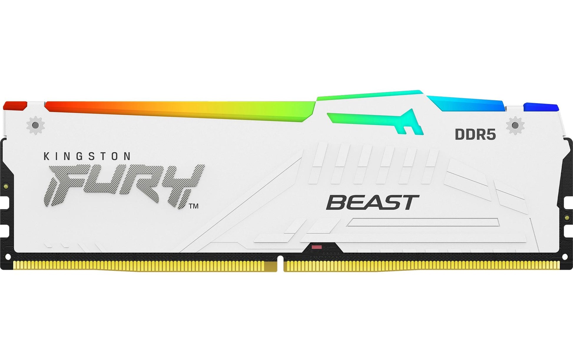 Kingston Technology Kingston Fury Beast – 32 GB (2×16 GB) DDR5 6000 MT/s, CL30, EXPO, On-Die ECC, Weiss, RGB