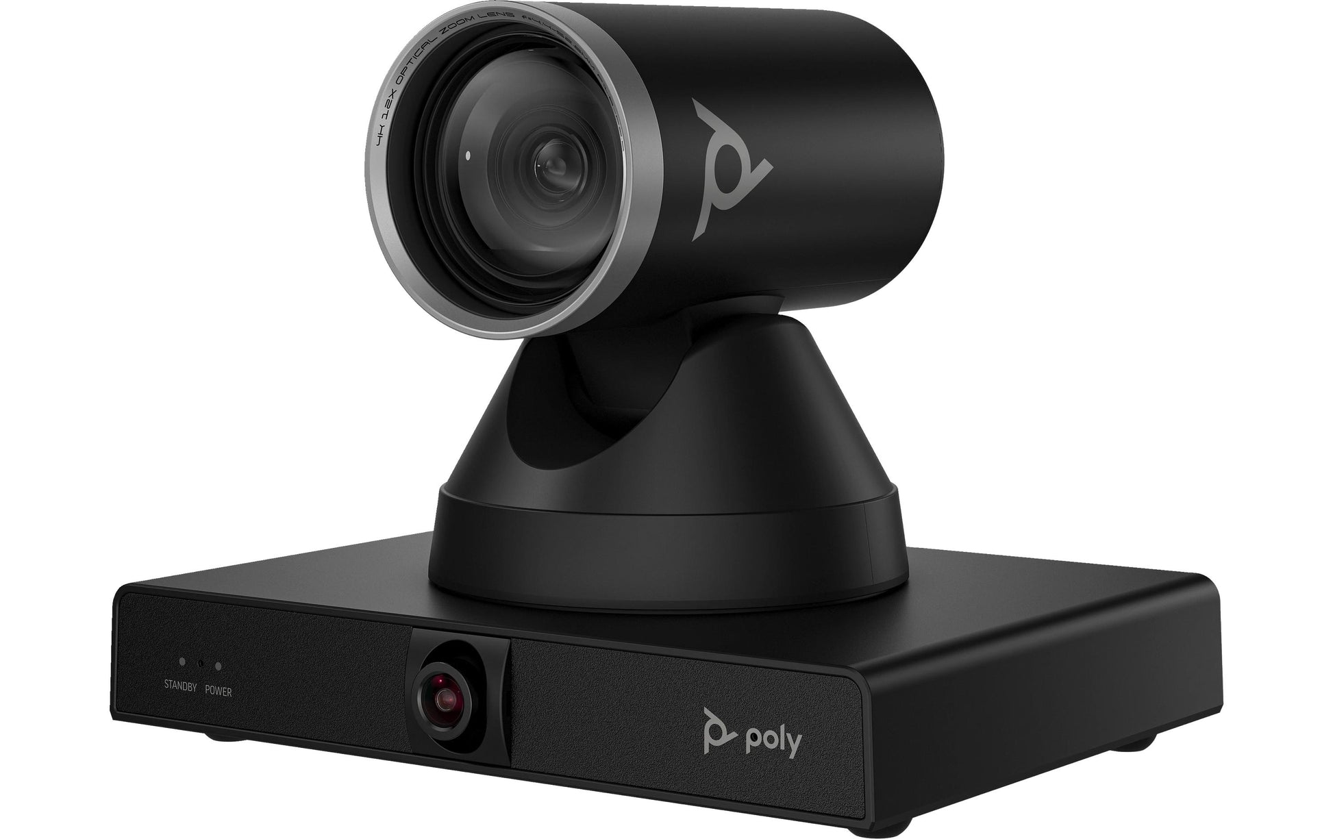 Poly Studio E60 – Videokonferenzsystem – 4K, optischer 12× Zoom, 107° Sichtfeld, Ethernet/PoE, für Microsoft Teams, Schwarz