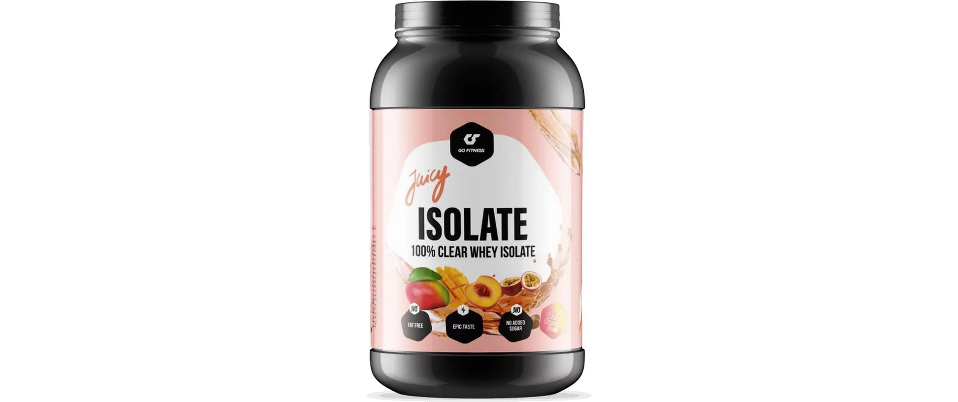 Go Fitness Whey Protein Isolat Pfirsich, Mango, Passionsfrucht – laktosefrei, ohne Zuckerzusatz – 900 g