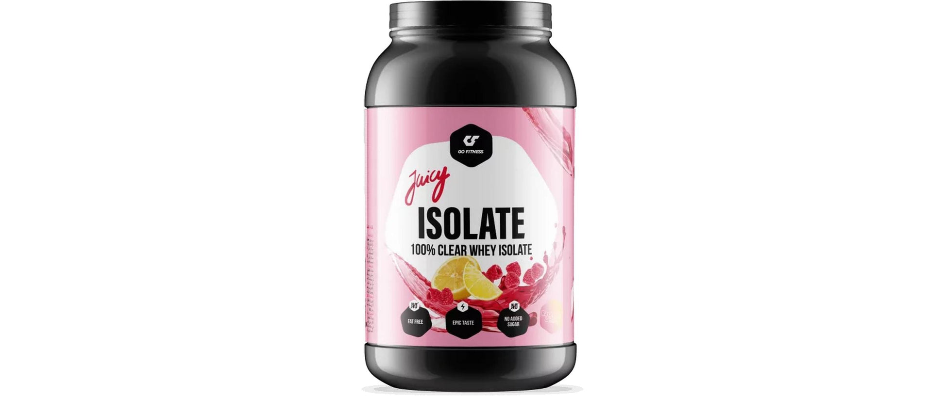 Go Fitness Whey Protein Isolat Himbeere, Zitrone – laktosefrei, ohne Zuckerzusatz – 900 g