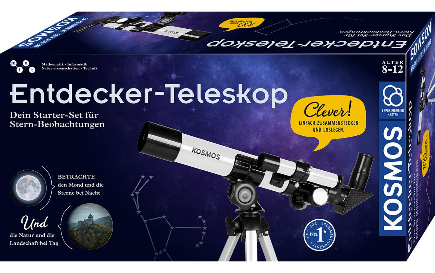 Kosmos Teleskop – Entdecker-Teleskop, 100×, 20 × 38,5 × 9,2 cm, ab 8 Jahren